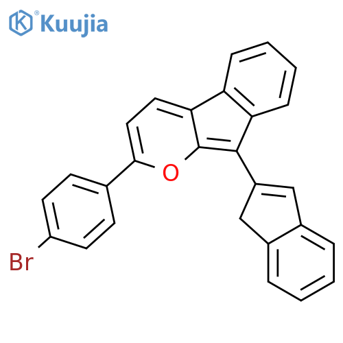 Indeno[2,1-b]pyran, 2-(4-bromophenyl)-9-(1H-inden-2-yl)- structure