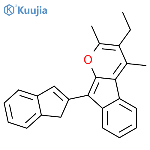 Indeno[2,1-b]pyran, 3-ethyl-9-(1H-inden-2-yl)-2,4-dimethyl- structure