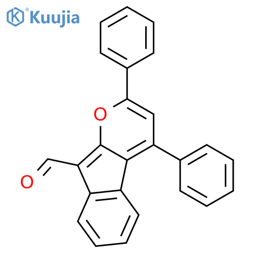 2,4-diphenylindeno2,1-bpyran-9-carbaldehyde structure