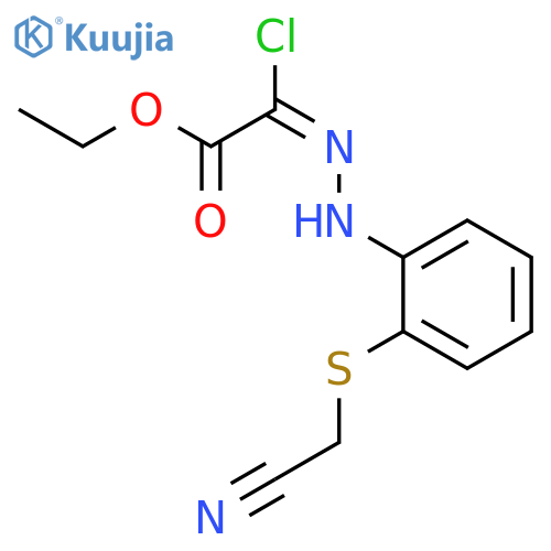 Acetic acid, chloro[[2-[(cyanomethyl)thio]phenyl]hydrazono]-, ethyl ester structure
