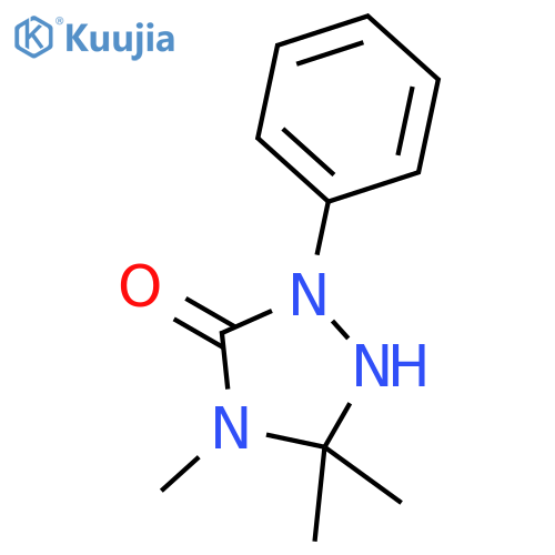 1,2,4-Triazolidin-3-one, 4,5,5-trimethyl-2-phenyl- structure
