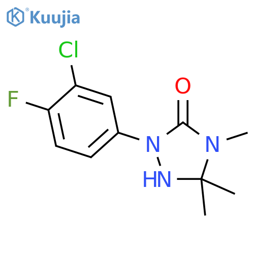 1,2,4-Triazolidin-3-one, 2-(3-chloro-4-fluorophenyl)-4,5,5-trimethyl- structure