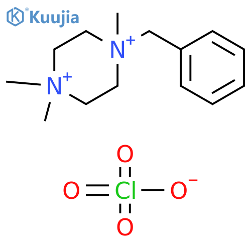 Piperazinium, 1,4,4-trimethyl-1-(phenylmethyl)-, perchlorate (1:2) structure