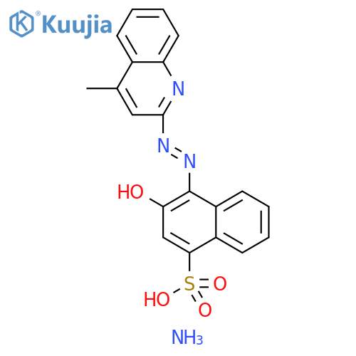 1-Naphthalenesulfonic acid, 3-hydroxy-4-[2-(4-methyl-2-quinolinyl)diazenyl]-, ammonium salt (1:1) structure