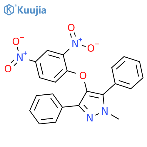 1H-Pyrazole, 4-(2,4-dinitrophenoxy)-1-methyl-3,5-diphenyl- structure