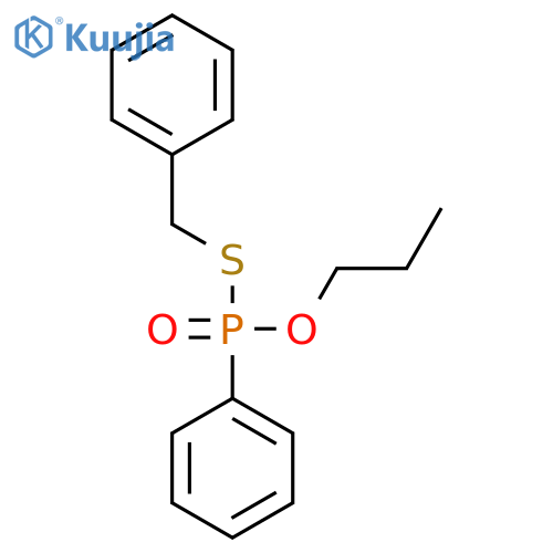 Phosphonothioic acid, phenyl-, S-(phenylmethyl) O-propyl ester structure