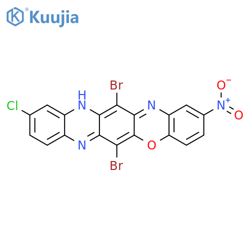 12H-Quinoxalino[2,3-b]phenoxazine, 6,13-dibromo-10-chloro-2-nitro- structure