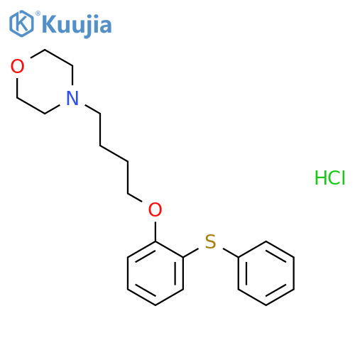 Morpholine, 4-[4-[2-(phenylthio)phenoxy]butyl]-, hydrochloride structure