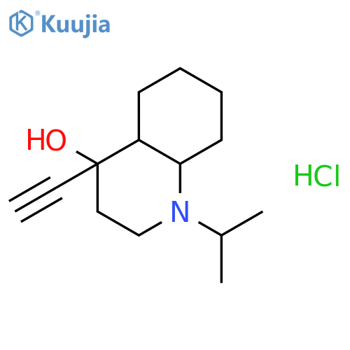 4-Quinolinol, 4-ethynyldecahydro-1-(1-methylethyl)-, hydrochloride structure