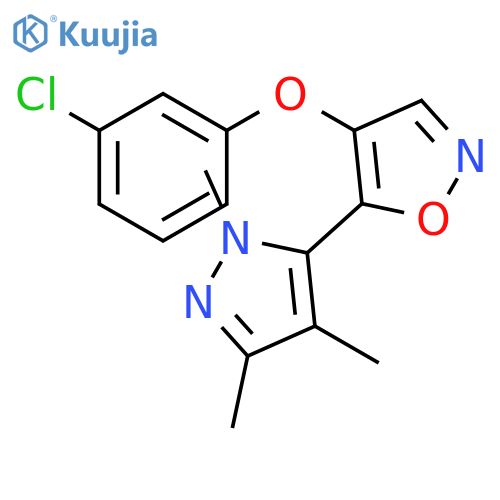 Isoxazole, 4-(3-chlorophenoxy)-5-(1,3,4-trimethyl-1H-pyrazol-5-yl)- structure