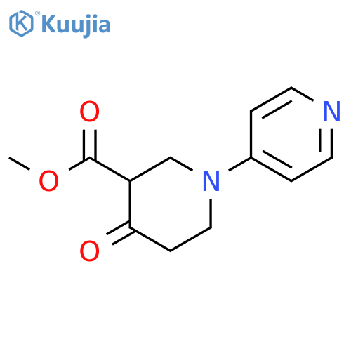 3-PIPERIDINECARBOXYLIC ACID, 4-OXO-1-(4-PYRIDINYL)-, METHYL ESTER structure