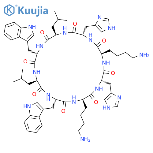 CYCLO(L-HISTIDYL-D-LEUCYL-L-TRYPTOPHYL-D-LEUCYL-L-TRYPTOPHYL-D-LYSYL-L-HISTIDYL-D-LYSYL) structure