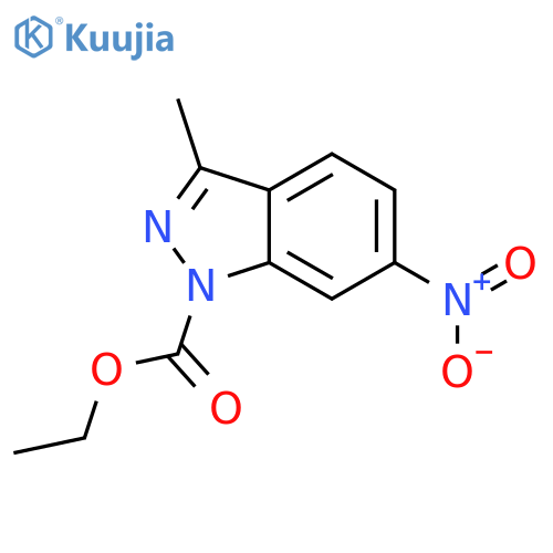 1H-Indazole-1-carboxylic acid, 3-methyl-6-nitro-, ethyl ester structure