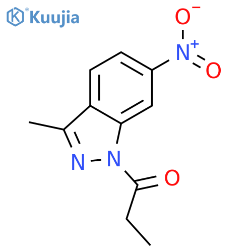 1H-Indazole, 3-methyl-6-nitro-1-(1-oxopropyl)- structure