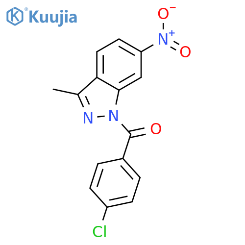 1H-Indazole, 1-(4-chlorobenzoyl)-3-methyl-6-nitro- structure