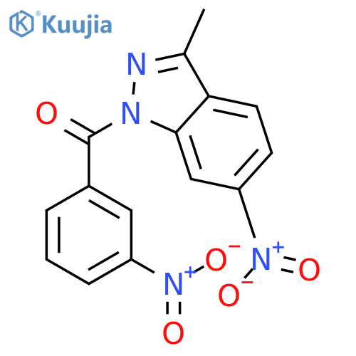 1H-Indazole, 3-methyl-6-nitro-1-(3-nitrobenzoyl)- structure
