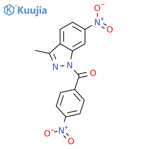 1H-Indazole, 3-methyl-6-nitro-1-(4-nitrobenzoyl)- structure