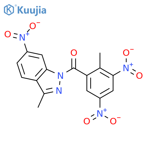 1H-Indazole, 3-methyl-1-(2-methyl-3,5-dinitrobenzoyl)-6-nitro- structure