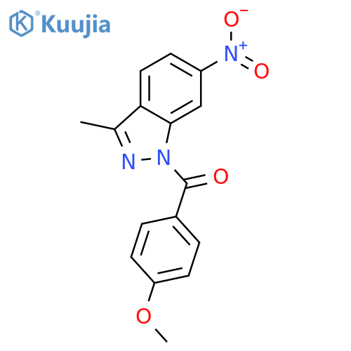 1H-Indazole, 1-(4-methoxybenzoyl)-3-methyl-6-nitro- structure
