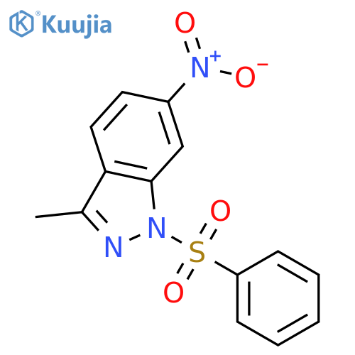 1H-Indazole, 3-methyl-6-nitro-1-(phenylsulfonyl)- structure