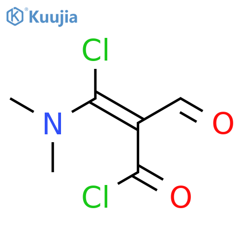 2-Propenoyl chloride, 3-chloro-3-(dimethylamino)-2-formyl- structure