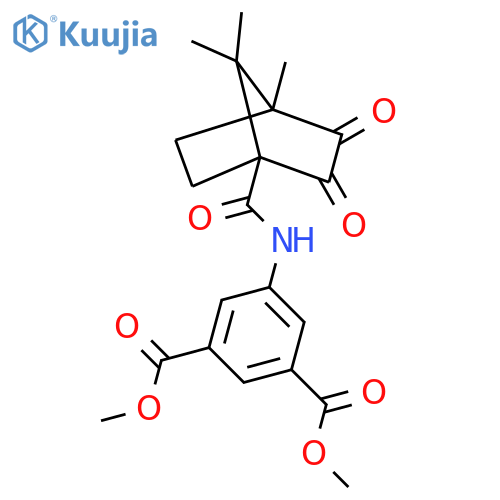 1,3-dimethyl 5-{4,7,7-trimethyl-2,3-dioxobicyclo2.2.1heptane-1-amido}benzene-1,3-dicarboxylate structure