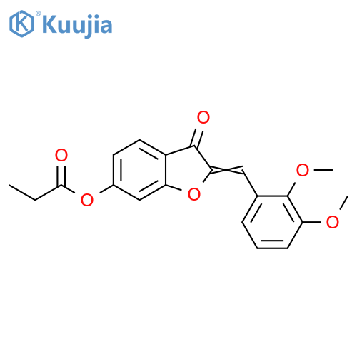 (Z)-2-(2,3-dimethoxybenzylidene)-3-oxo-2,3-dihydrobenzofuran-6-yl propionate structure