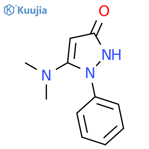 3H-Pyrazol-3-one, 5-(dimethylamino)-1,2-dihydro-1-phenyl- structure