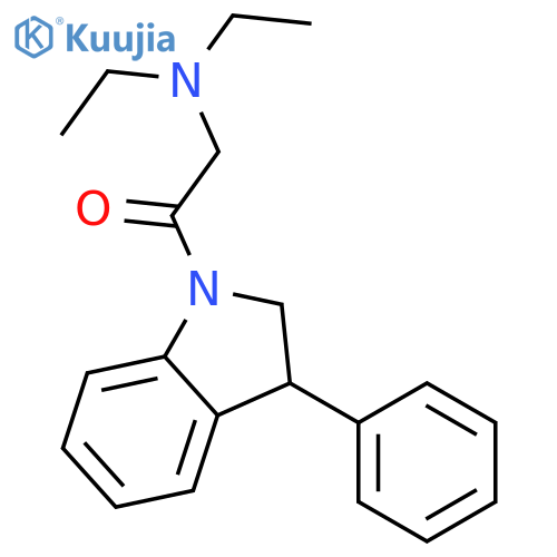1H-Indole, 1-[(diethylamino)acetyl]-2,3-dihydro-3-phenyl- structure