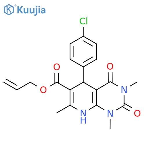 prop-2-en-1-yl 5-(4-chlorophenyl)-1,3,7-trimethyl-2,4-dioxo-1H,2H,3H,4H,5H,8H-pyrido2,3-dpyrimidine-6-carboxylate structure