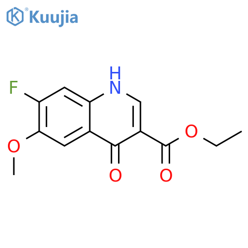 7-Fluoro-1,4-dihydro-6-methoxy-4-oxo-3-quinolinecarboxylic Acid Ethyl Ester structure