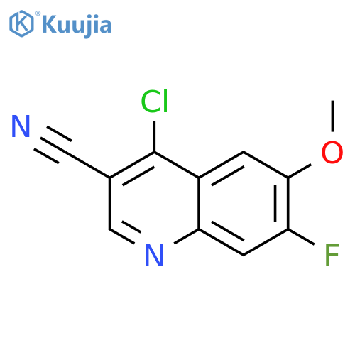 4-Chloro-7-fluoro-6-methoxyquinoline-3-carbonitrile structure