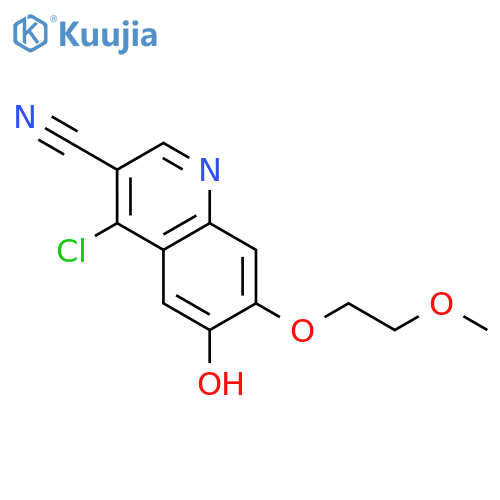 3-Quinolinecarbonitrile, 4-chloro-6-hydroxy-7-(2-methoxyethoxy)- structure