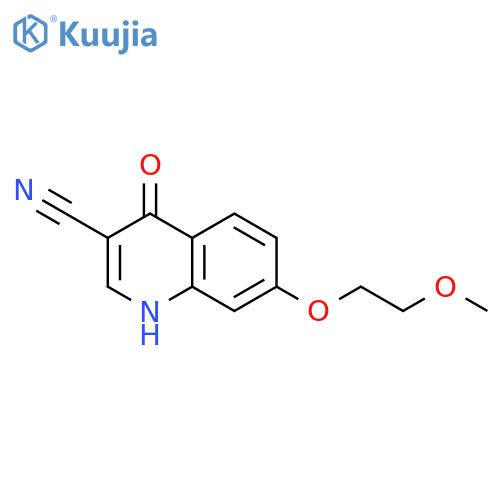 3-Quinolinecarbonitrile, 1,4-dihydro-7-(2-methoxyethoxy)-4-oxo- structure