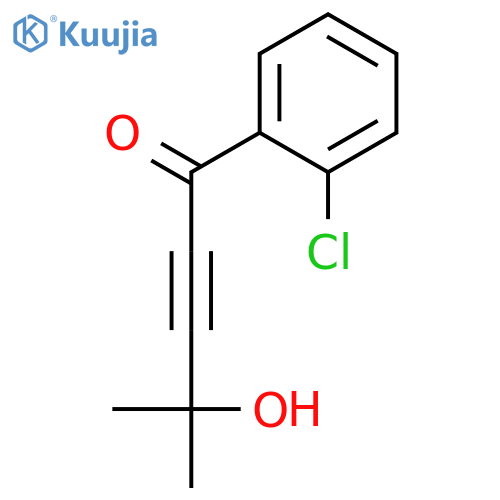 2-Pentyn-1-one, 1-(2-chlorophenyl)-4-hydroxy-4-methyl- structure
