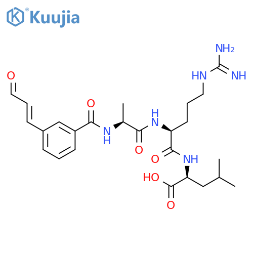 L-LEUCINE, N-[3-[(1E)-3-OXO-1-PROPENYL]BENZOYL]-L-ALANYL-L-ARGINYL- structure
