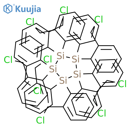 Cyclopentasilane, nonakis[(chloromethyl)phenyl]phenyl- structure