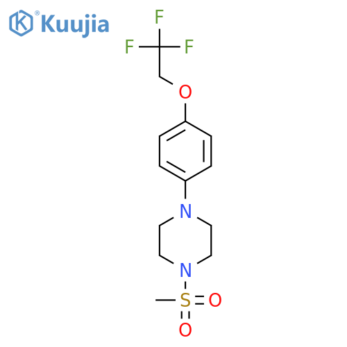 Piperazine, 1-(methylsulfonyl)-4-[4-(2,2,2-trifluoroethoxy)phenyl]- structure