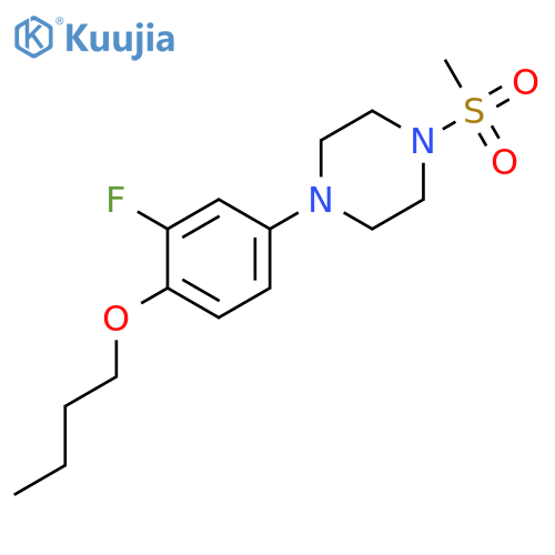 PIPERAZINE, 1-(4-BUTOXY-3-FLUOROPHENYL)-4-(METHYLSULFONYL)- structure