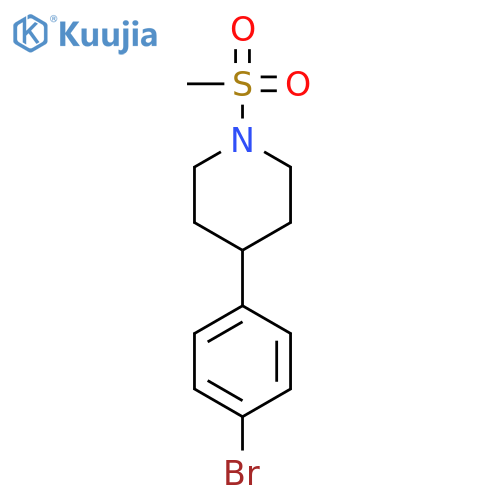 4-(4-bromophenyl)-1-methanesulfonylpiperidine structure