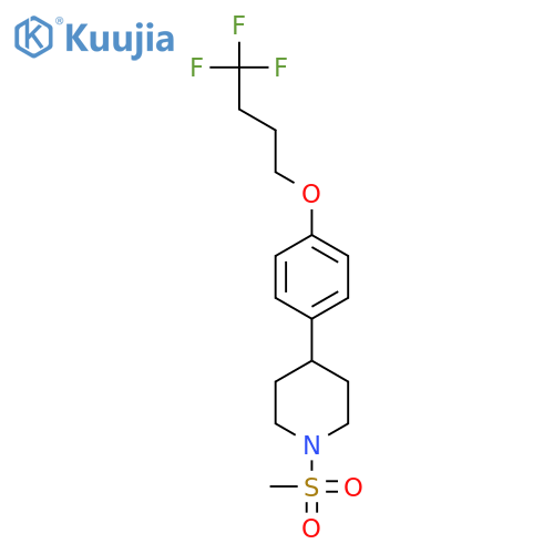 Piperidine, 1-(methylsulfonyl)-4-[4-(4,4,4-trifluorobutoxy)phenyl]- structure