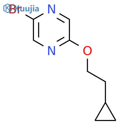 PYRAZINE, 2-BROMO-5-(2-CYCLOPROPYLETHOXY)- structure