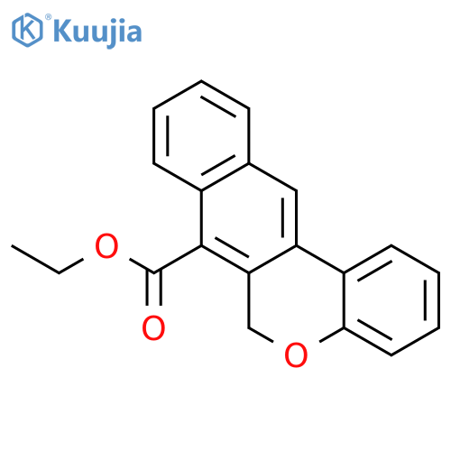 6H-BENZO[B]NAPHTHO[2,3-D]PYRAN-7-CARBOXYLIC ACID, ETHYL ESTER structure