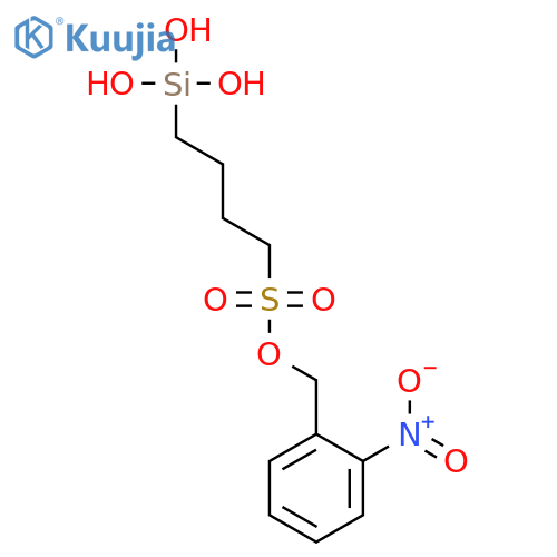 1-Butanesulfonic acid, 4-(trihydroxysilyl)-, (2-nitrophenyl)methyl ester structure
