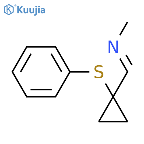 Methanamine, N-[[1-(phenylthio)cyclopropyl]methylene]- structure