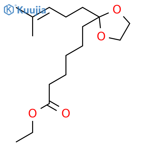 1,3-Dioxolane-2-hexanoic acid, 2-(4-methyl-3-pentenyl)-, ethyl ester structure