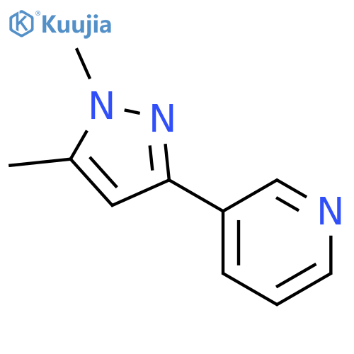 PYRIDINE, 3-(1,5-DIMETHYL-1H-PYRAZOL-3-YL)- structure