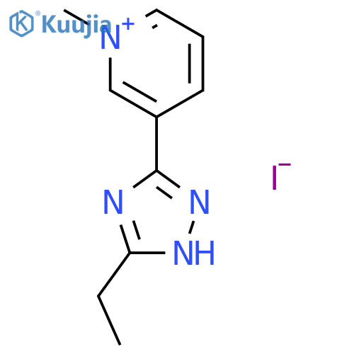 Pyridinium, 3-(5-ethyl-1H-1,2,4-triazol-3-yl)-1-methyl-, iodide structure