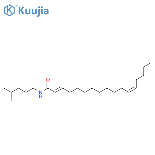 2,12-Octadecadienamide, N-(4-methylpentyl)-, (2E,12Z)- structure