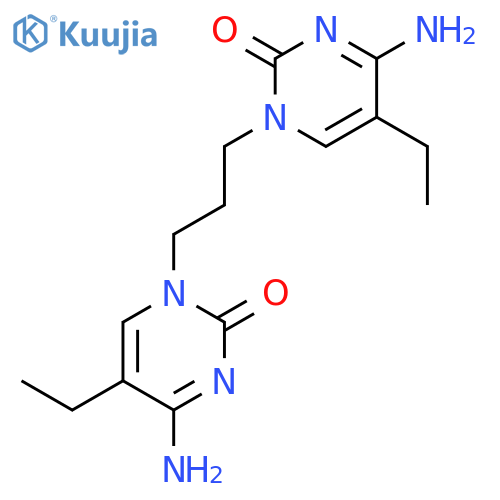 2(1H)-Pyrimidinone, 1,1'-(1,3-propanediyl)bis[4-amino-5-ethyl- structure